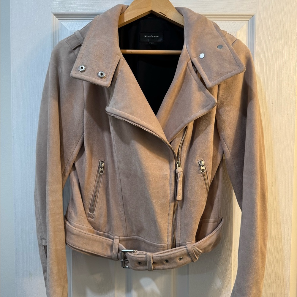 Mackage Light Pink Suede Jacket